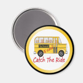 学校はカッコいいスクールバス マグネット (正面/裏面)