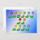 学校はカッコいい – カエル ポストカード (正面/裏面)