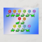 学校はカッコいい – カエル ポストカード (正面)