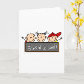 学校はカッコいい カード (黄色い花)