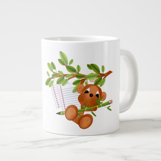 学校はカッコいい – ジャンボマグ ジャンボコーヒーマグカップ (正面右)