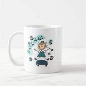 学校はクールなトランポリンのマグです コーヒーマグカップ (左)