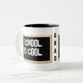 学校はクールなマグです ツートーンマグカップ (正面左)