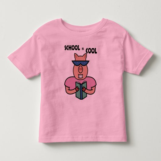 学校はクールなTシャツです トドラーTシャツ (正面)
