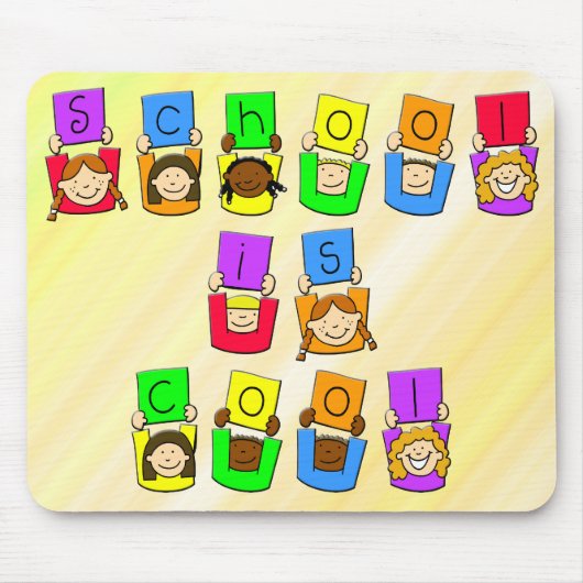 学校はクール-子供です マウスパッド (正面)