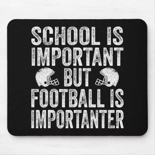 学校はサッカーが重要なフットバ マウスパッド (正面)