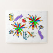 学校はジグクールソーパズル ジグソーパズル (横)