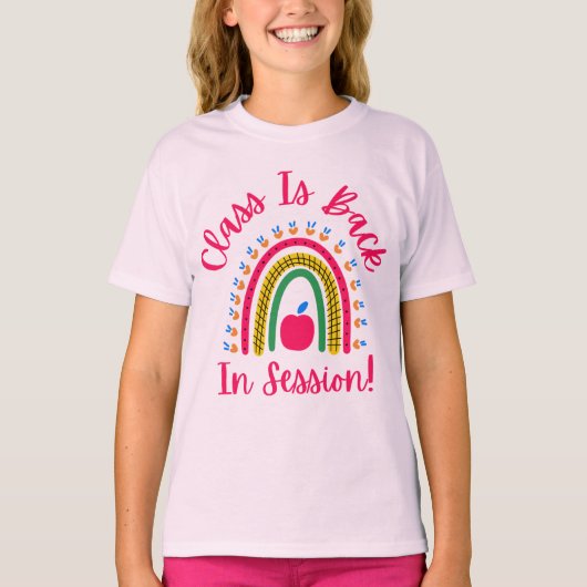 学校はセッションに戻ったかわいいTシャツ Tシャツ (正面)