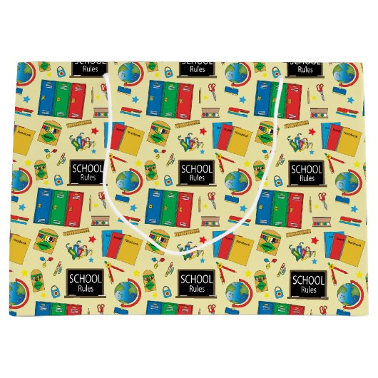 学校は先生のおもしろいを支配します ラージペーパーバッグ (正面)