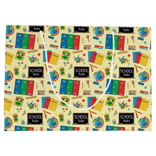 学校は先生のおもしろいを支配します ラージペーパーバッグ (裏面)