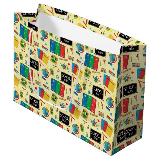学校は先生のおもしろいを支配します ラージペーパーバッグ (正面アングル)