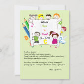 学校は先生の砕氷船Notecardをからかいます 招待状 (正面)