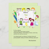 学校は先生の砕氷船Notecardをからかいます 招待状 (正面/裏面)