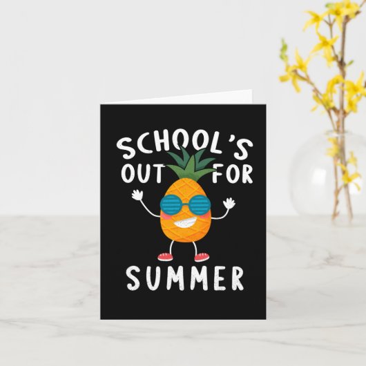 学校は夏に向かう カード (黄色い花)