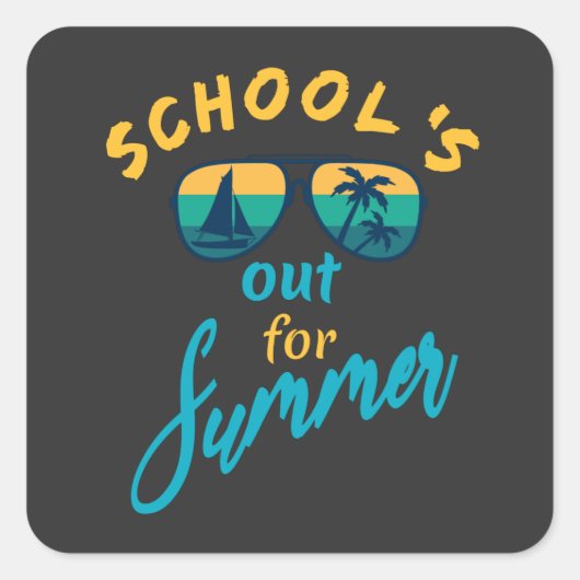 学校は夏休みだ スクエアシール (正面)