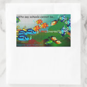 学校は多様だ 長方形シール (バッグ)