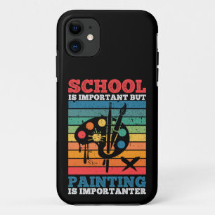 学校は大事だが絵画大事だ iPhone 11 ケース