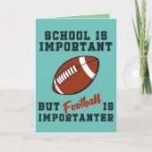 学校は大事、サッカーは大事 カード (正面)