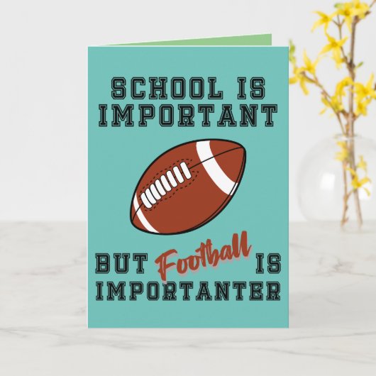 学校は大事、サッカーは大事 カード (黄色い花)