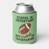 学校は大事、サッカーは大事 缶クーラー (缶裏面)