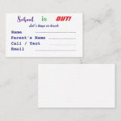 学校は子どもを出している 名刺 (正面/裏面)