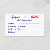 学校は子どもを出している 名刺 (正面)