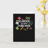 学校は永遠に出ている – 学校の退職 カード (黄色い花)