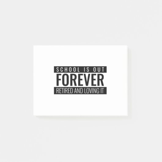 学校は永遠に外に出退職したて、愛している ポストイット (正面)