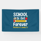 学校は永遠に外に退職した出て、愛している 横断幕 (横)