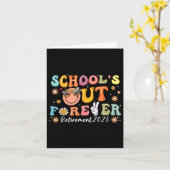 学校は永遠に引退2025年先生男性を見る カード (黄色い花)