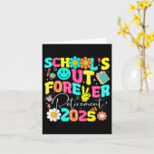 学校は永遠に退職した先生退職Gif カード (黄色い花)