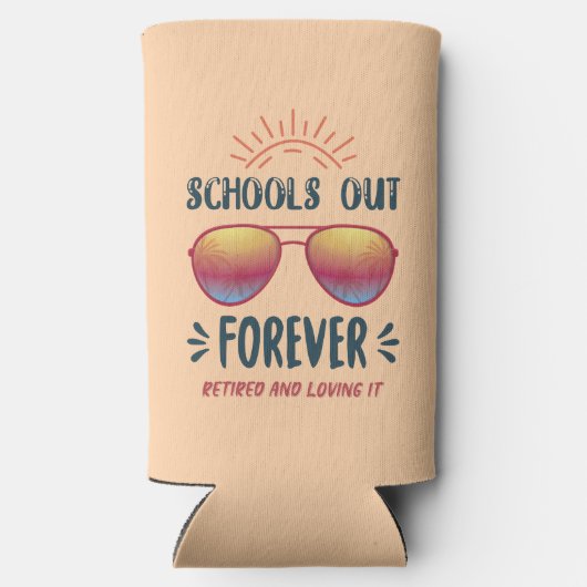 学校は永遠に退職した先生 スリム缶クーラー (裏面)