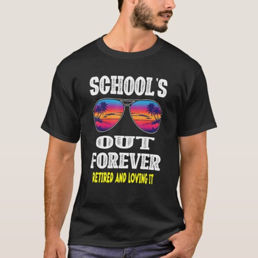学校は永遠退職したに出て夏Te Tシャツ (正面)