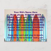 学校は終わりだ！連絡カード ポストカード (裏面)