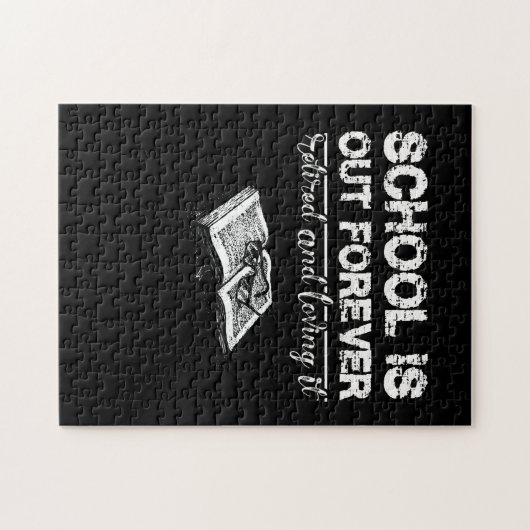 学校は絶え間なく退職した外に出て愛している ジグソーパズル (横)