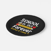 学校は絶え間なく退職した外に出て愛している ペーパープレート (アングル)
