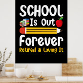 学校は絶え間なく退職した外に出て愛している ポスター (キッチン)