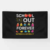学校は絶え間なく退職した外に出て愛している 横断幕 (横)