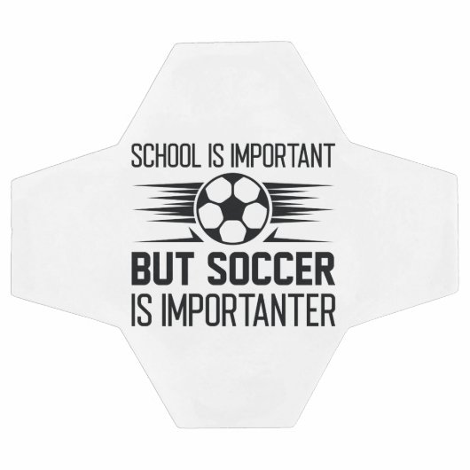 学校は重要だがサッカーは重要だ サッカーボール (フラット)