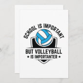 学校は重要だがバレーボールは重要だ サンキューカード (正面/裏面)