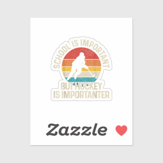 学校は重要だがホッケーは重要だ シール (シート)