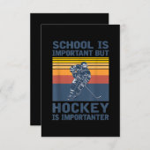 学校は重要だがホッケーは重要 出欠カード (正面/裏面)