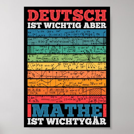 学校は重要だが数学は重要 ポスター (正面)