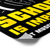 学校は重要だが筋肉は重要だ ポスター (角)