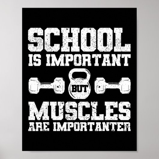 学校は重要だが筋肉は重要だ ポスター (正面)