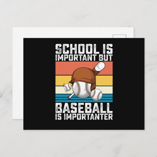 学校は重要だが野球の方がより重要 ポストカード (正面/裏面)
