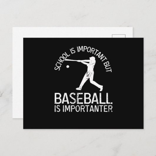 学校は重要だが野球は重要だ ポストカード (正面/裏面)