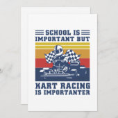 学校は重要だが、カートレースは重要だ 招待状 (正面/裏面)