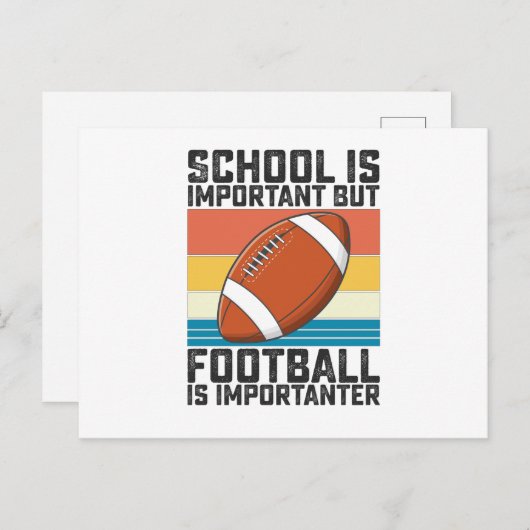 学校は重要だが、サッカーの方がより重要だ ポストカード (正面/裏面)
