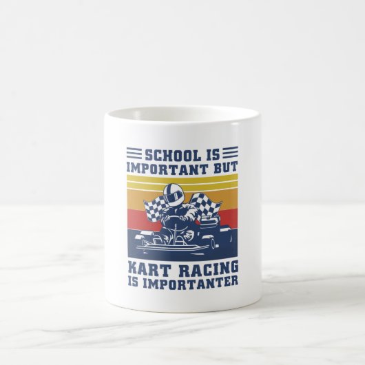 学校は重要だが、Kart Racingは重要だ コーヒーマグカップ (中央)